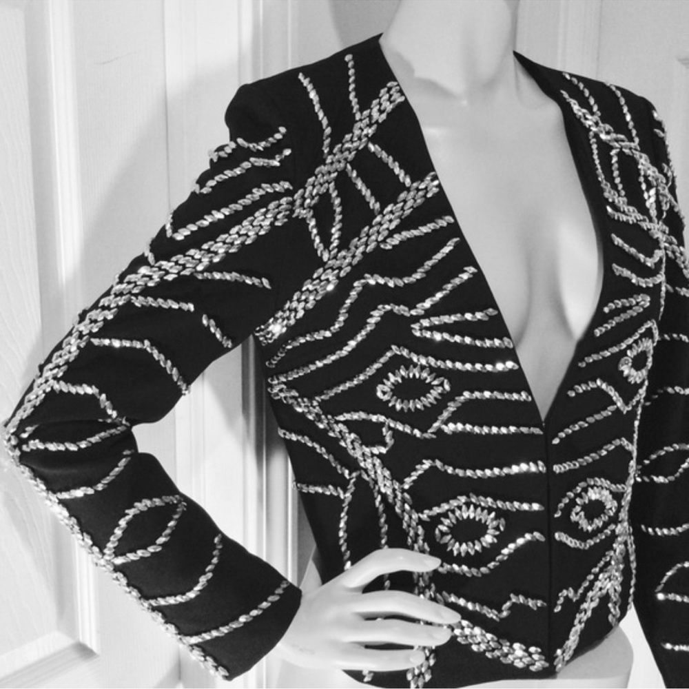 💋Stunning Studded Black Bolero Blazer